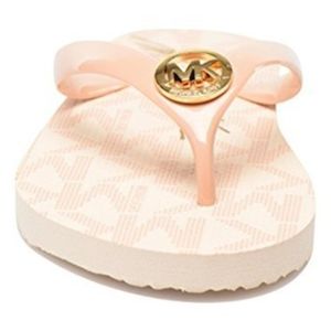 Michael Kors PVC Jet Set Logo Flip Flops, Ballet